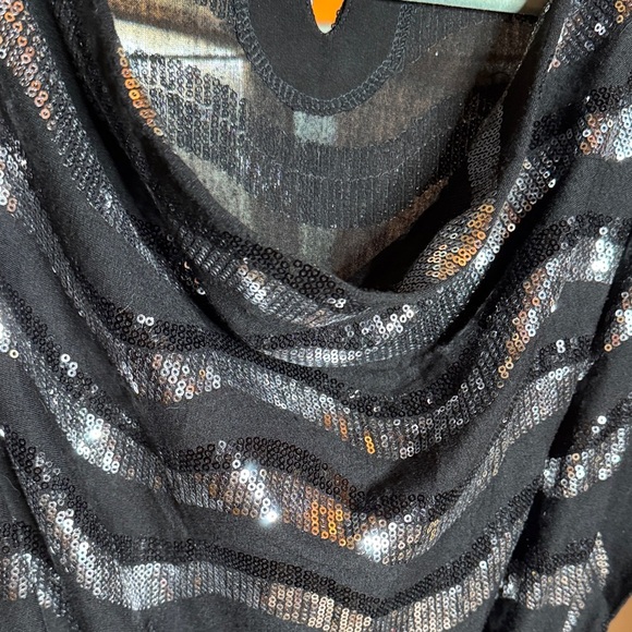 I.N. Studio Black and Silver Sequin Jumpsuit Size Medium - Picture 4 of 11